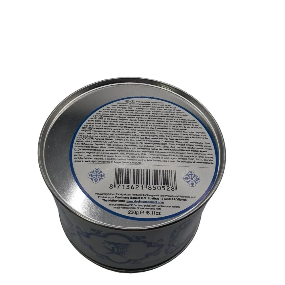 Collector Tin Holland Dutch Cookie Candy Windmills Netherlands Delft Vintage
